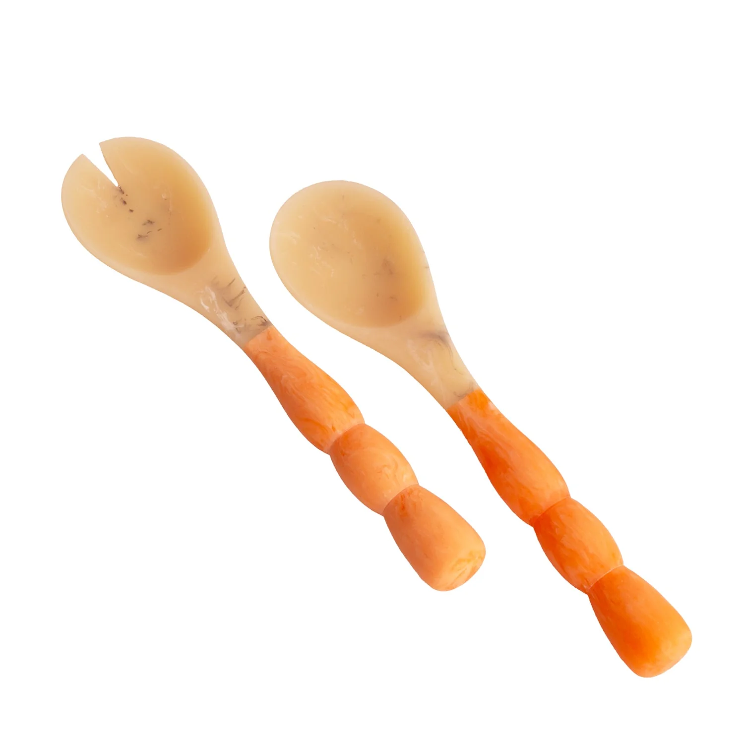 Beatriz Ball RESIN Sorbet Salad Servers Tangerine