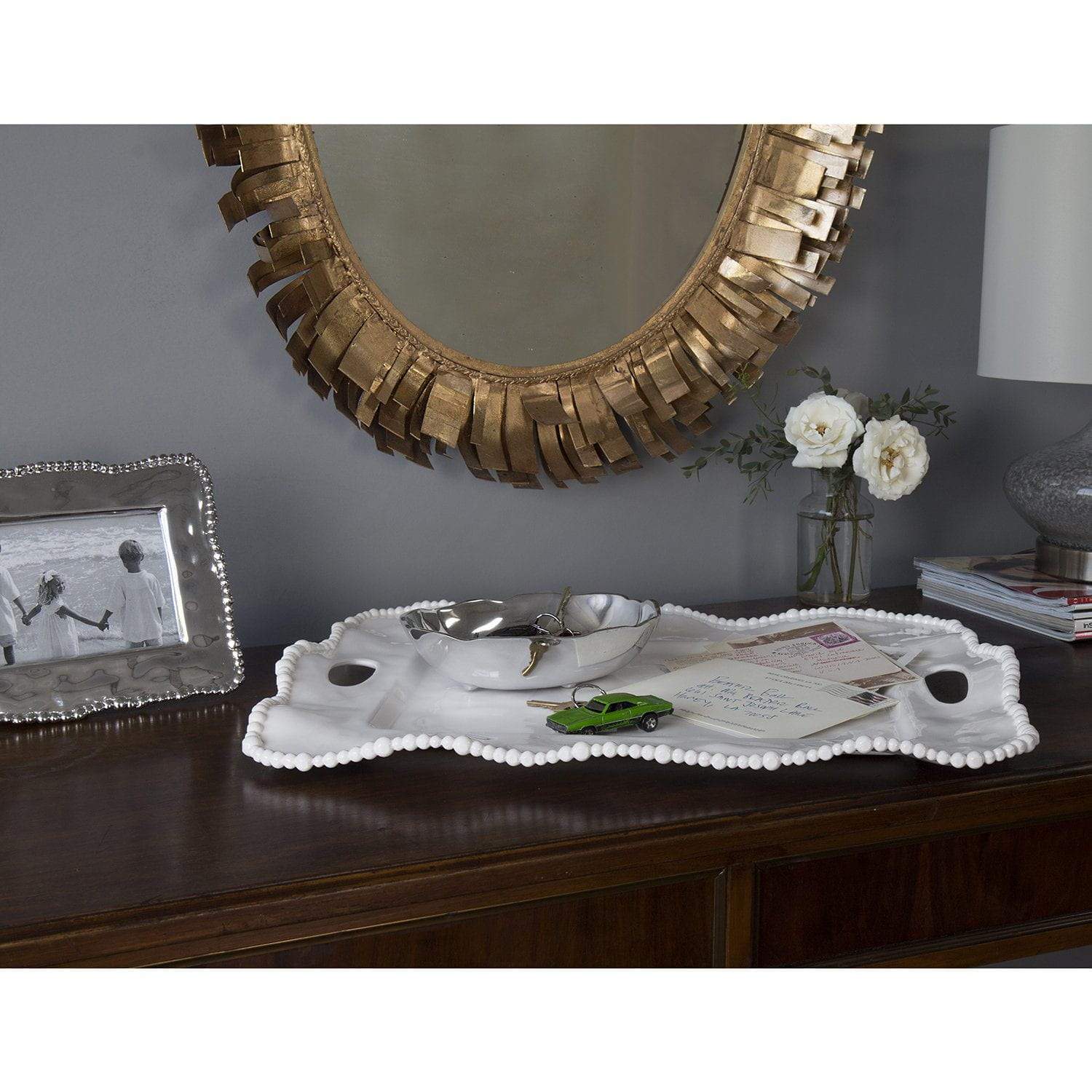 Beatriz Ball Vida Alegria Rectangular Tray With Handles White - Image 6