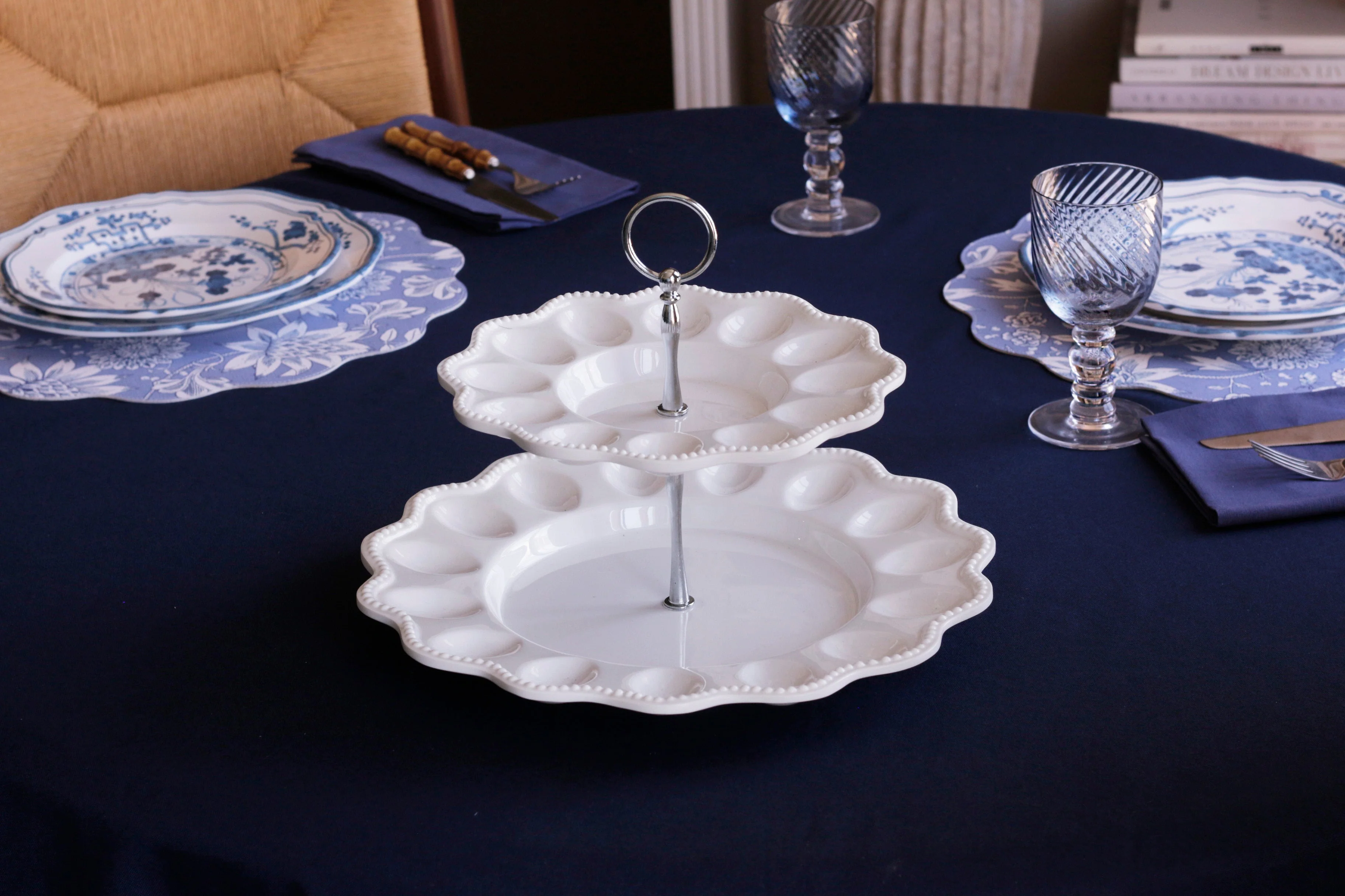 Beatriz Ball VIDA Alegria Two Tiered Egg Server White - Image 2
