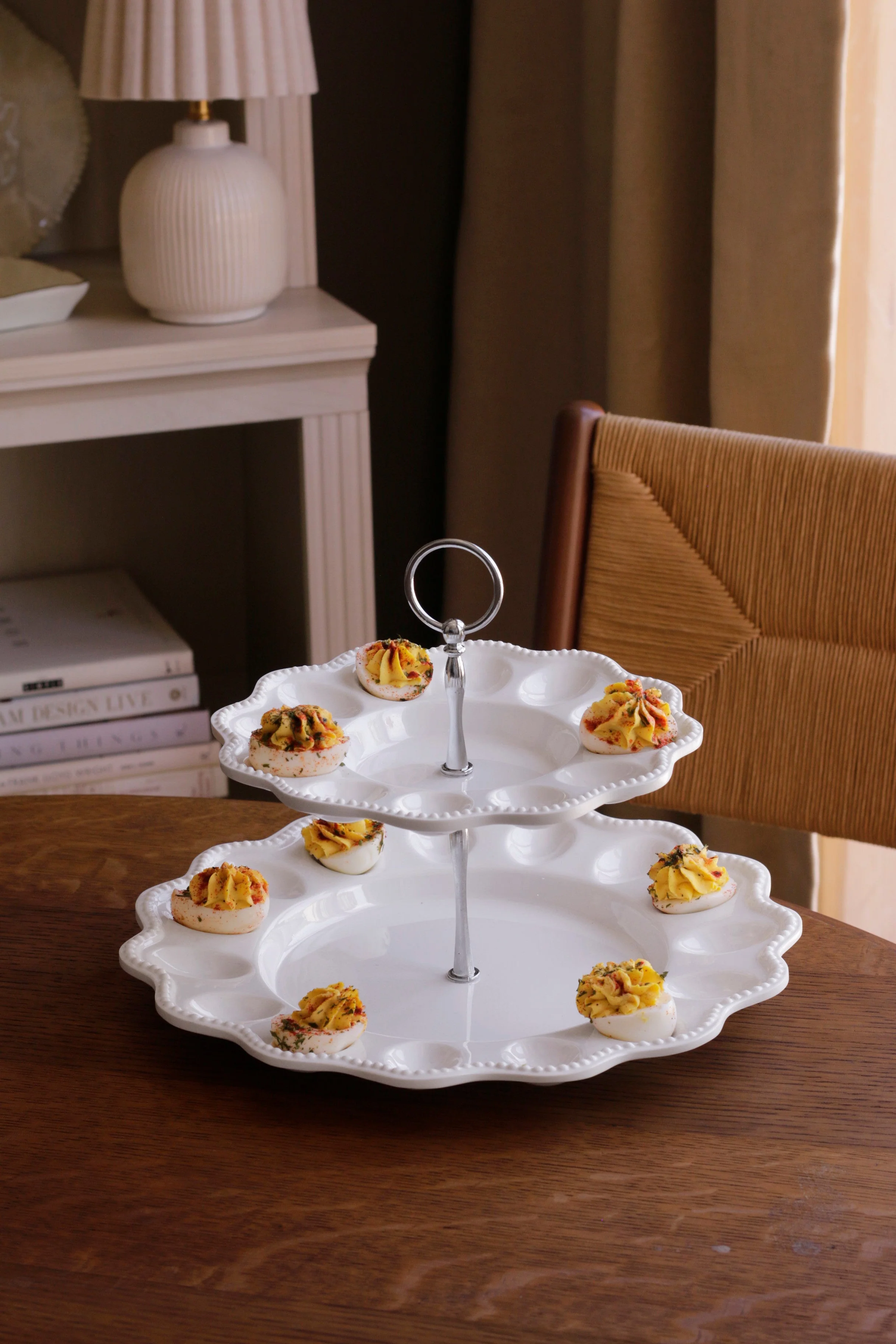 Beatriz Ball VIDA Alegria Two Tiered Egg Server White - Image 3