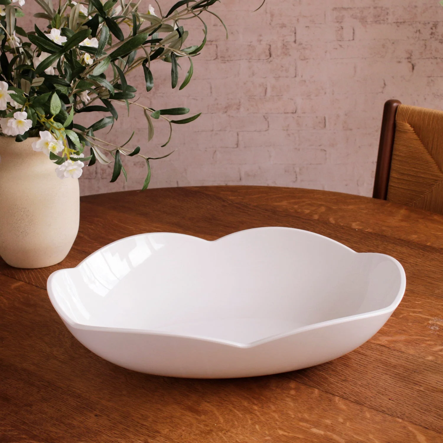 Beatriz Ball VIDA Amelia Extra Large Oval Bowl White - Image 4