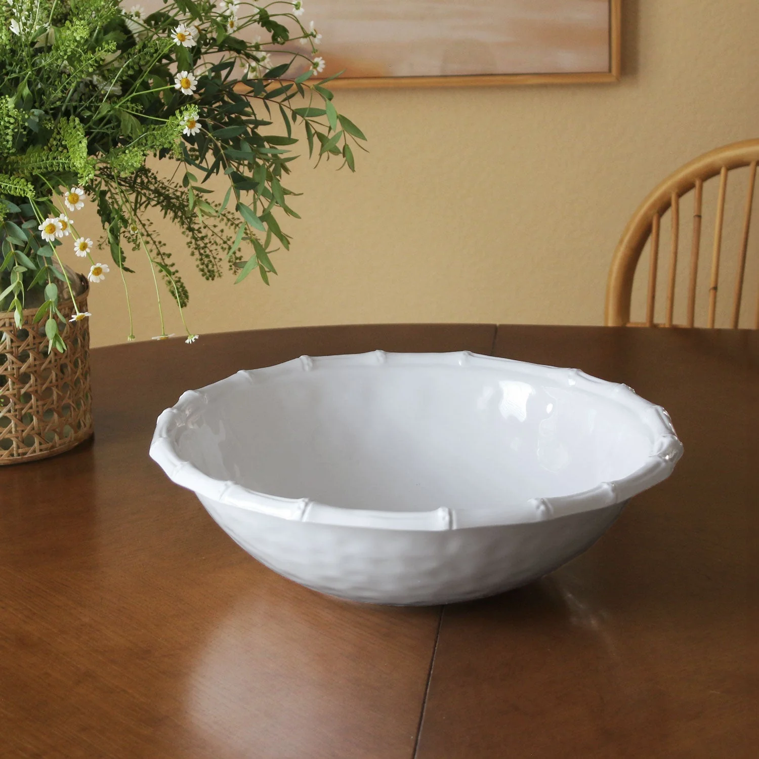 Beatriz Ball VIDA Bamboo Large Salad Bowl (White)