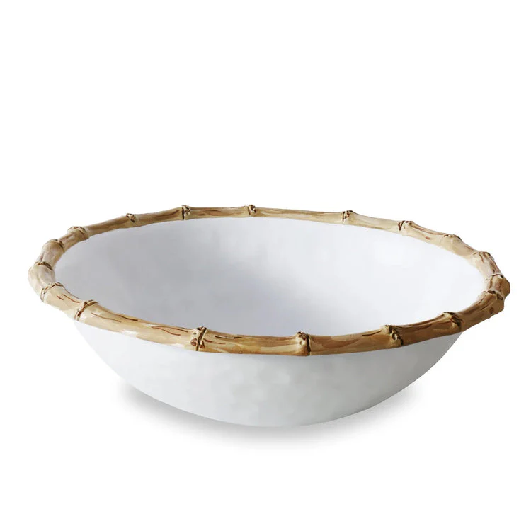 Beatriz Ball Vida Bamboo Large Salad Bowl (White and Natural) - Image 3