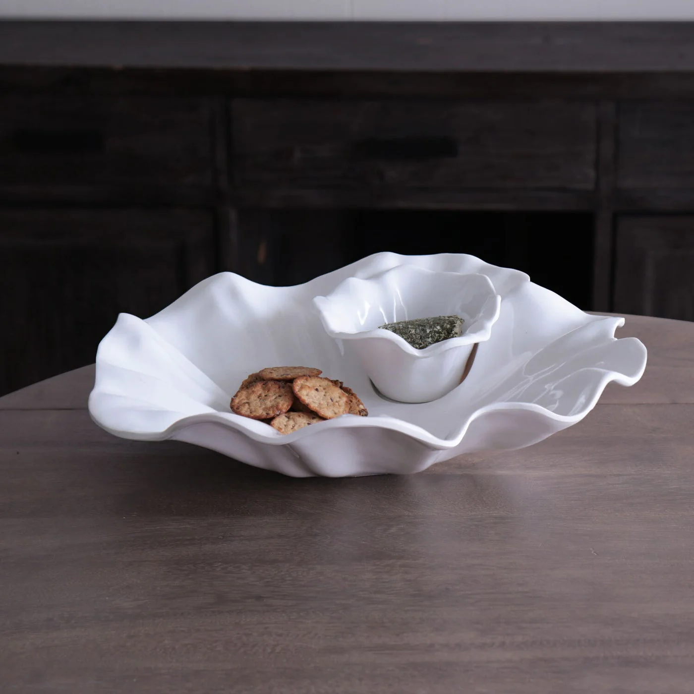 Beatriz Ball Vida Bloom Chip and Dip (White) - Image 2