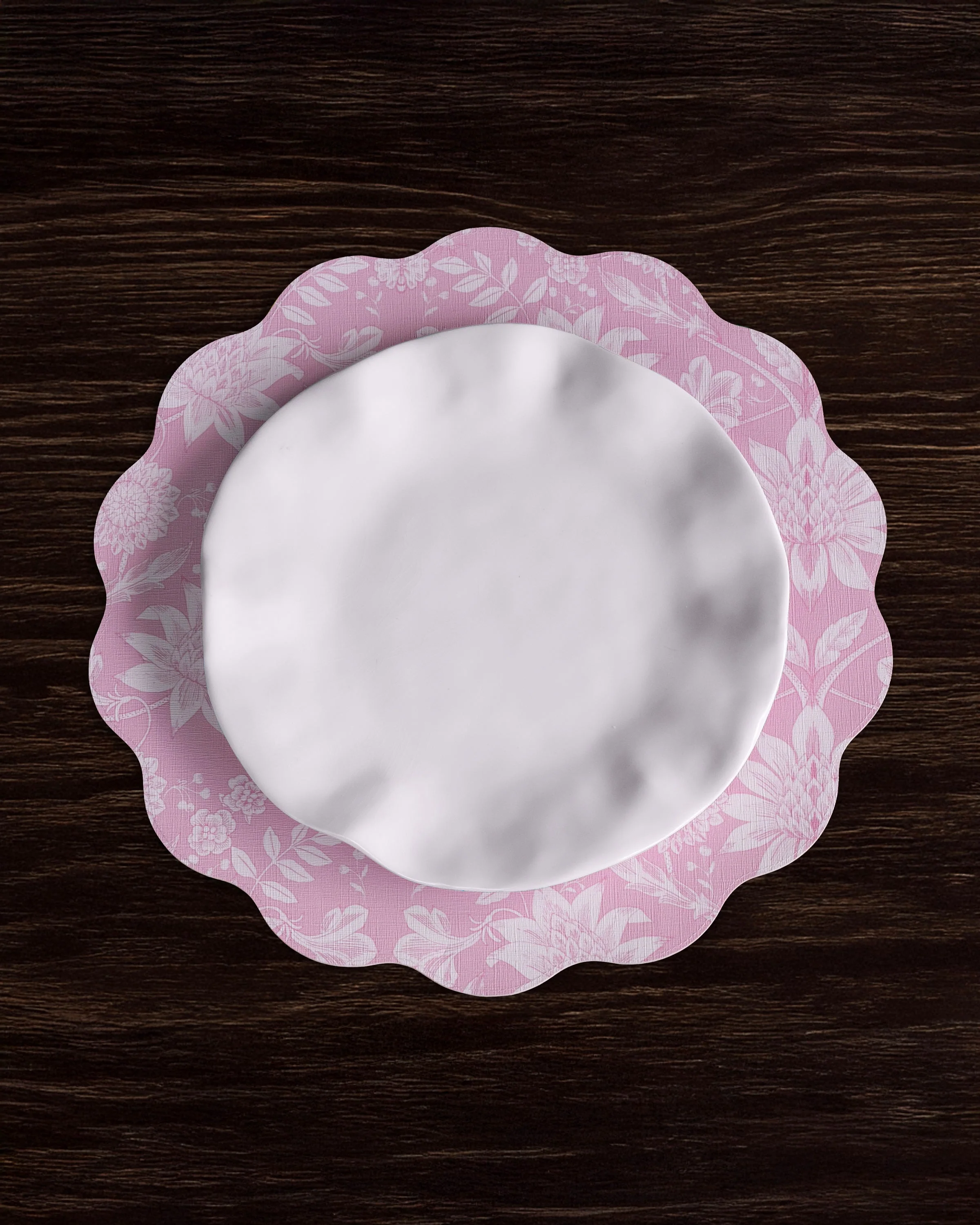 Beatriz Ball VIDA Butterfly Garden & Flowers Reversible Round Placemats Set of 4 Pastel - Image 2