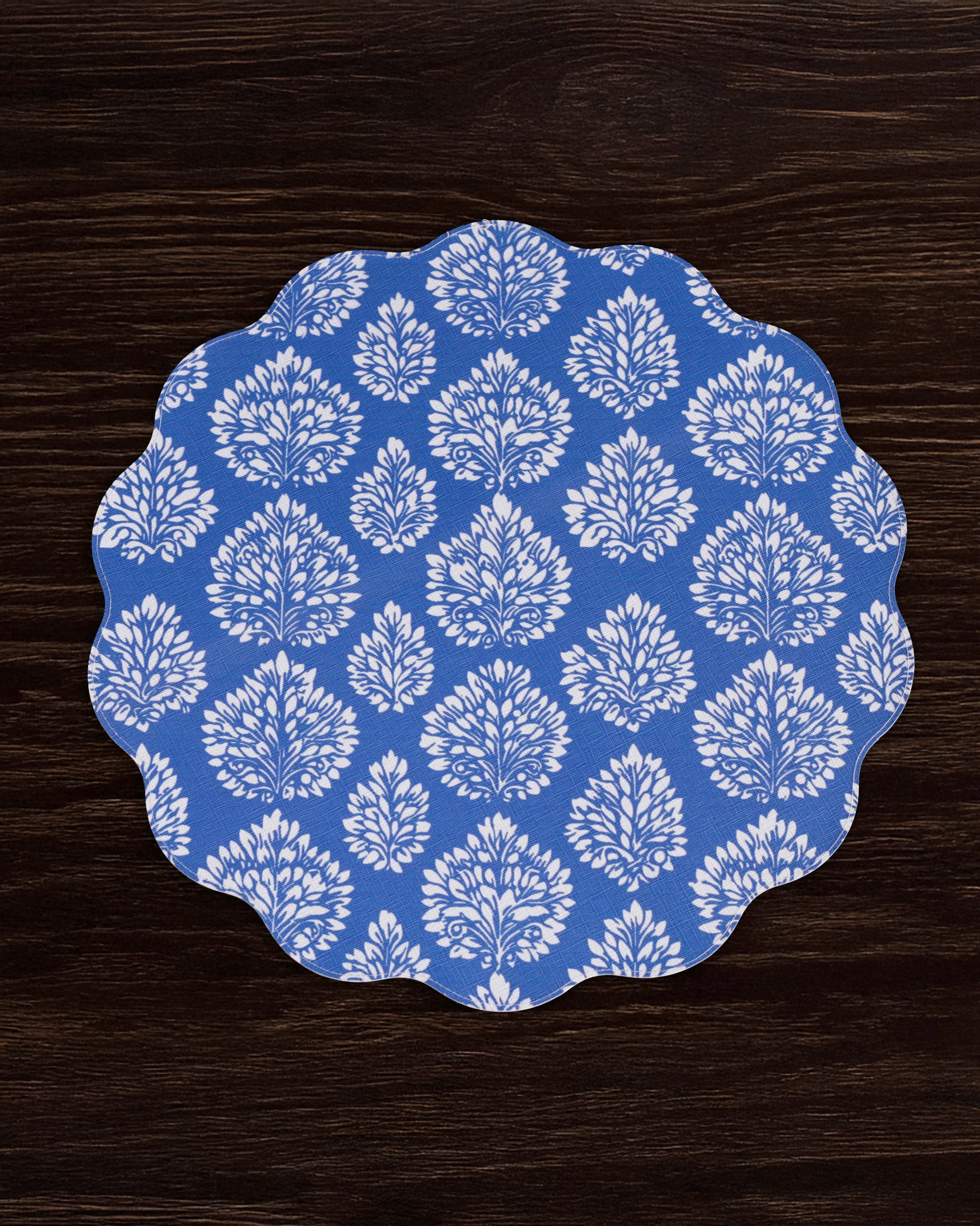 Beatriz Ball VIDA Chinoiserie Reversible Round Placemats Set of 4 Blue & White - Image 5