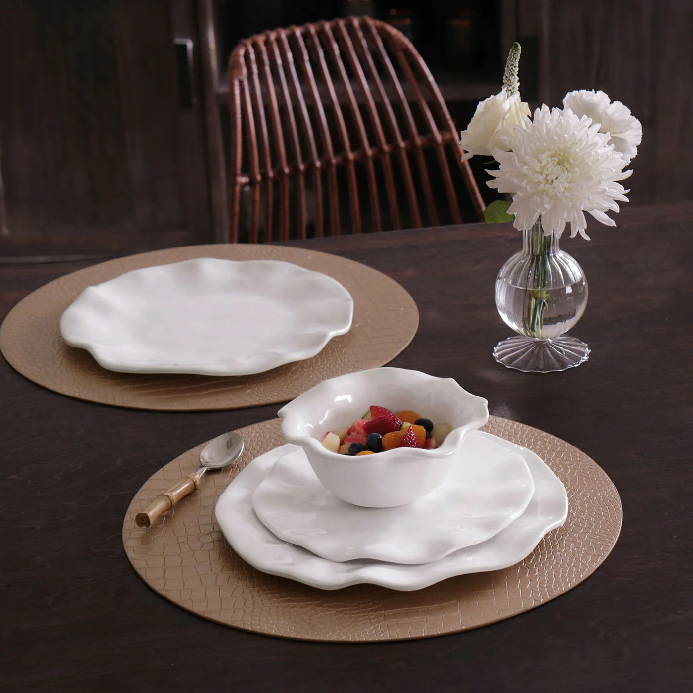 Beatriz Ball Vida Havana 11" Dinner Plate Set of 4 (White) - Image 3
