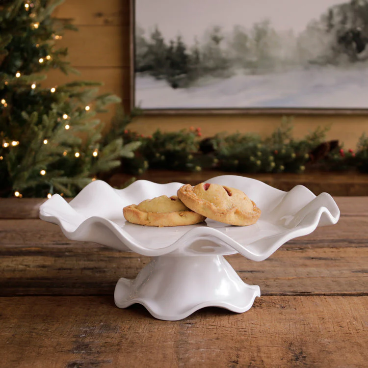 Beatriz Ball Vida Havana Pedestal Cake Plate / Chip & Dip White - Image 10