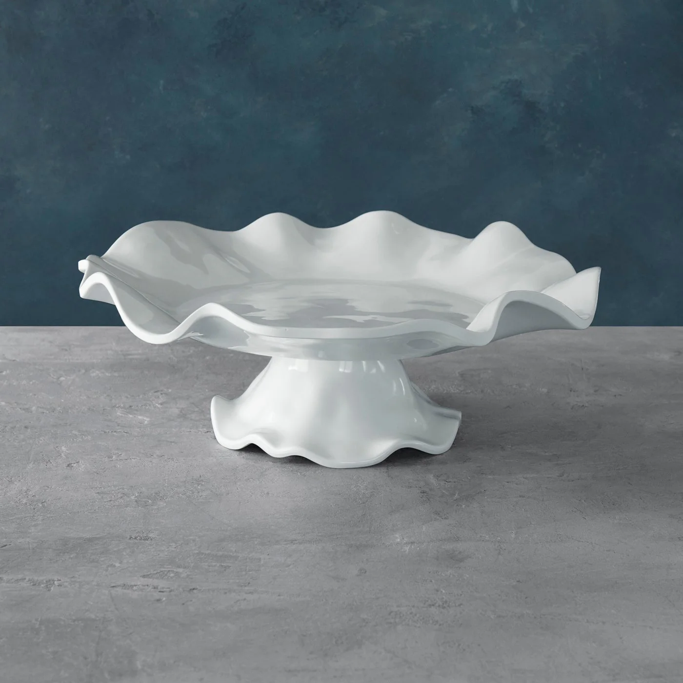 Beatriz Ball Vida Havana Pedestal Cake Plate / Chip & Dip White - Image 5