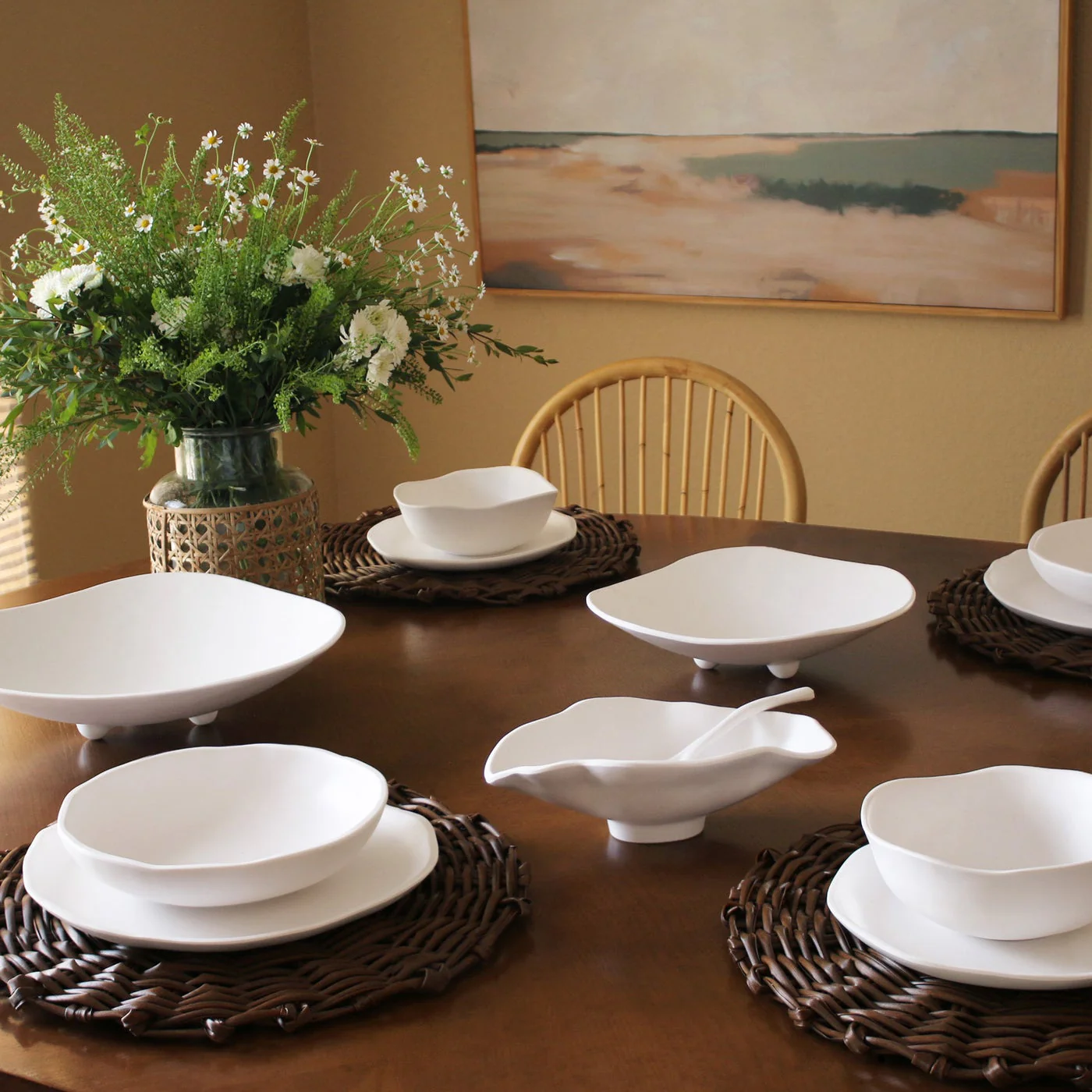 Beatriz Ball VIDA Nube Dinner Plate Set of 4 (White) - Image 3