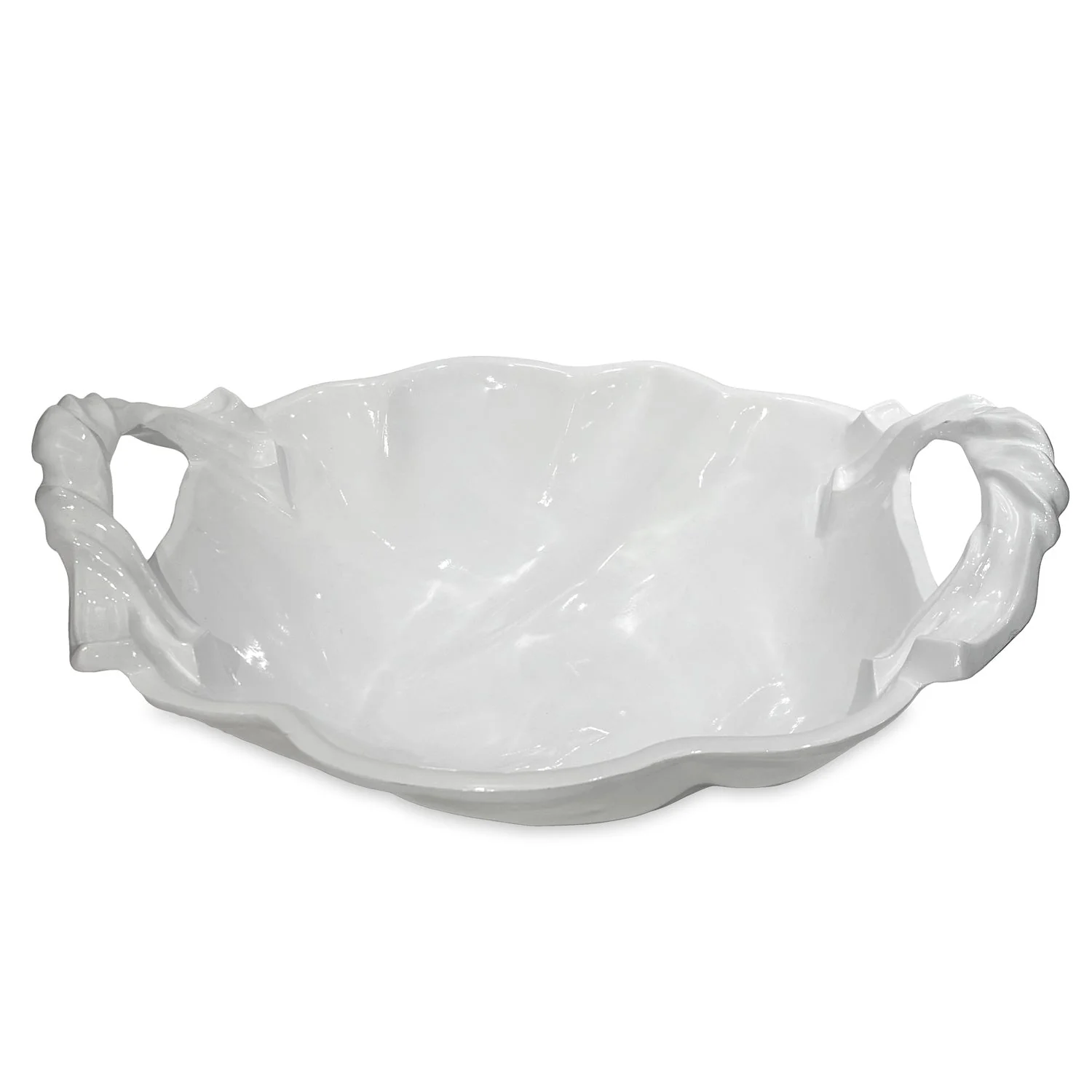 Beatriz Ball VIDA Sasha Round Large Bowl with Handles White - Image 2
