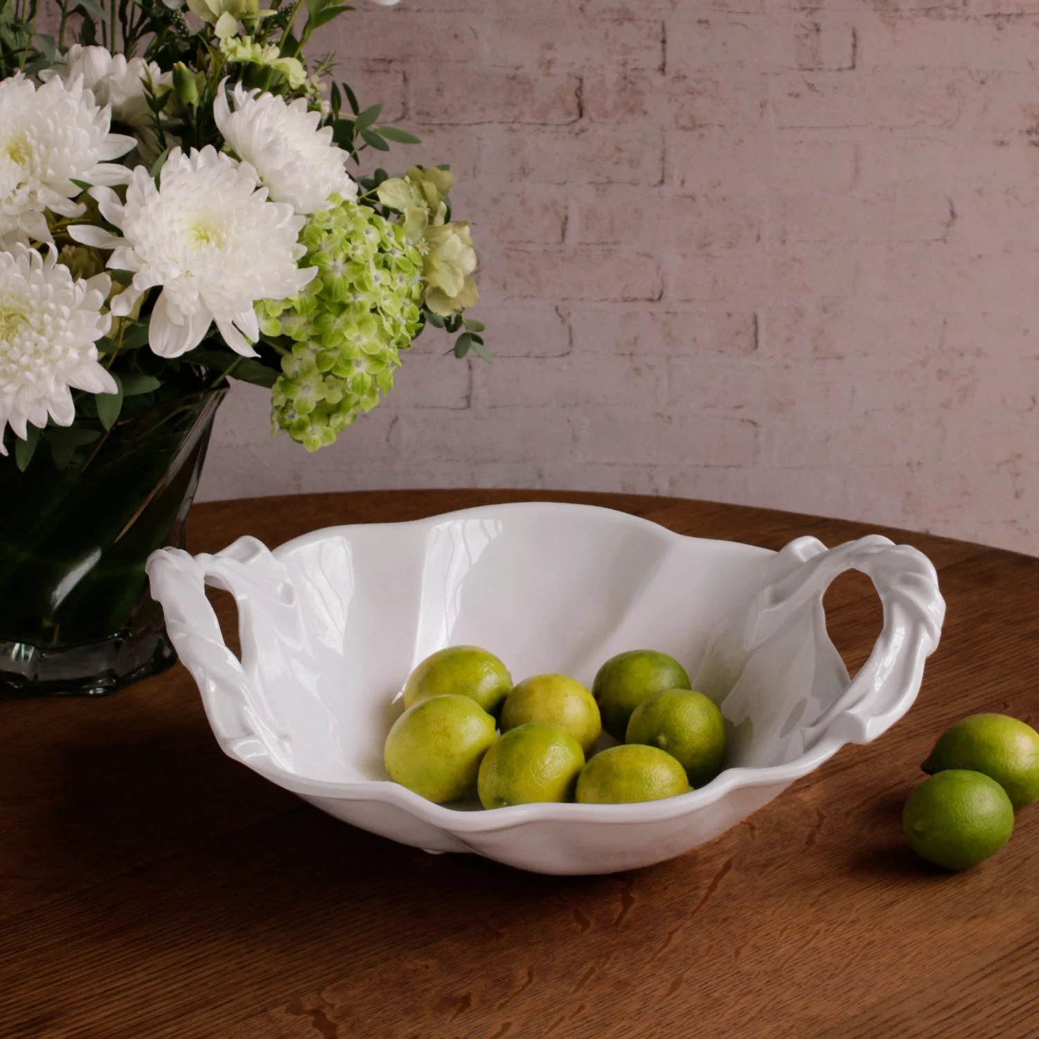 Beatriz Ball VIDA Sasha Round Large Bowl with Handles White - Image 3