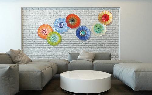 Blooming Lotus Wall Art Large by Viz Glass 4755RBIR - Image 2