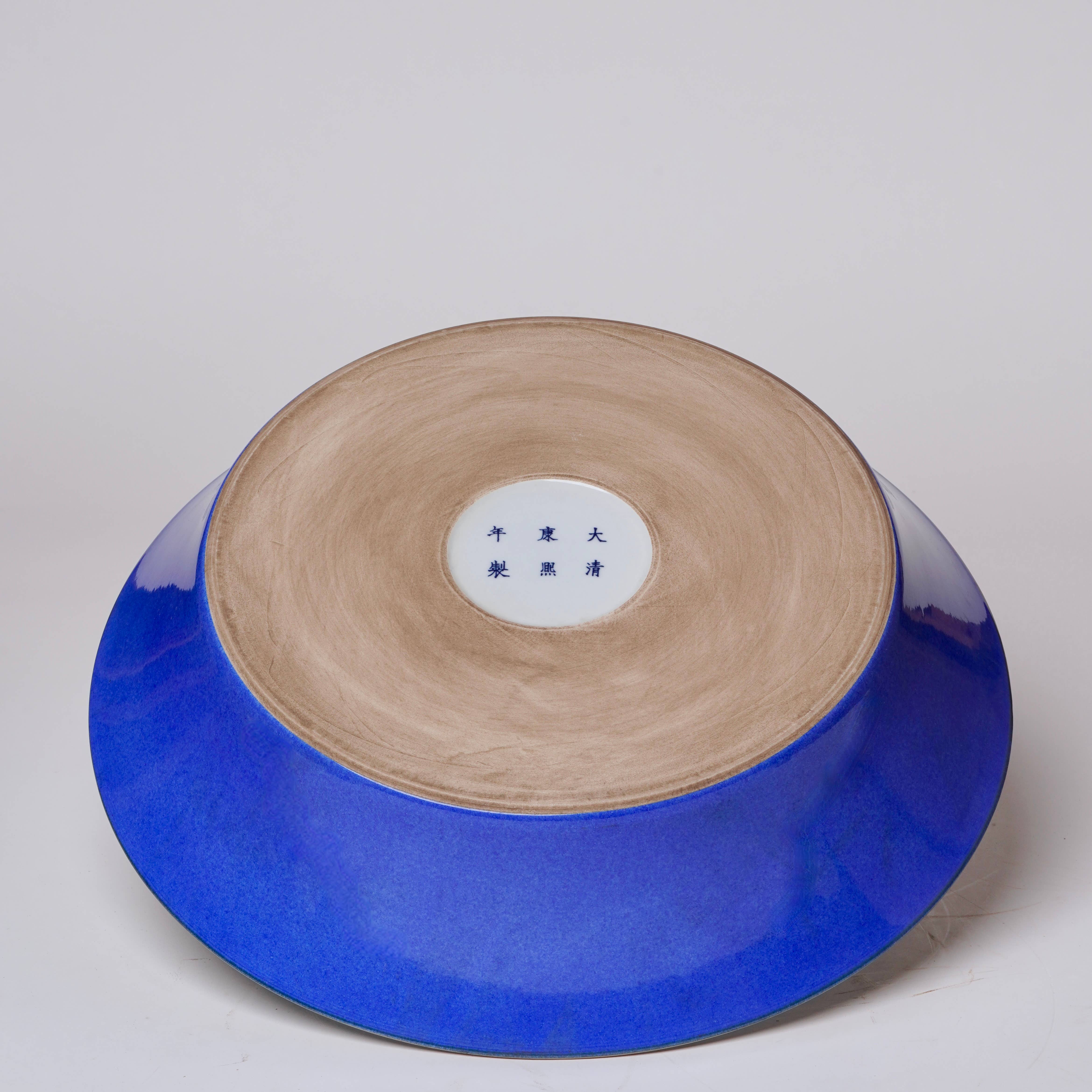 Blue and White Porcelain Auspicious Dragon Large Dish - Image 4