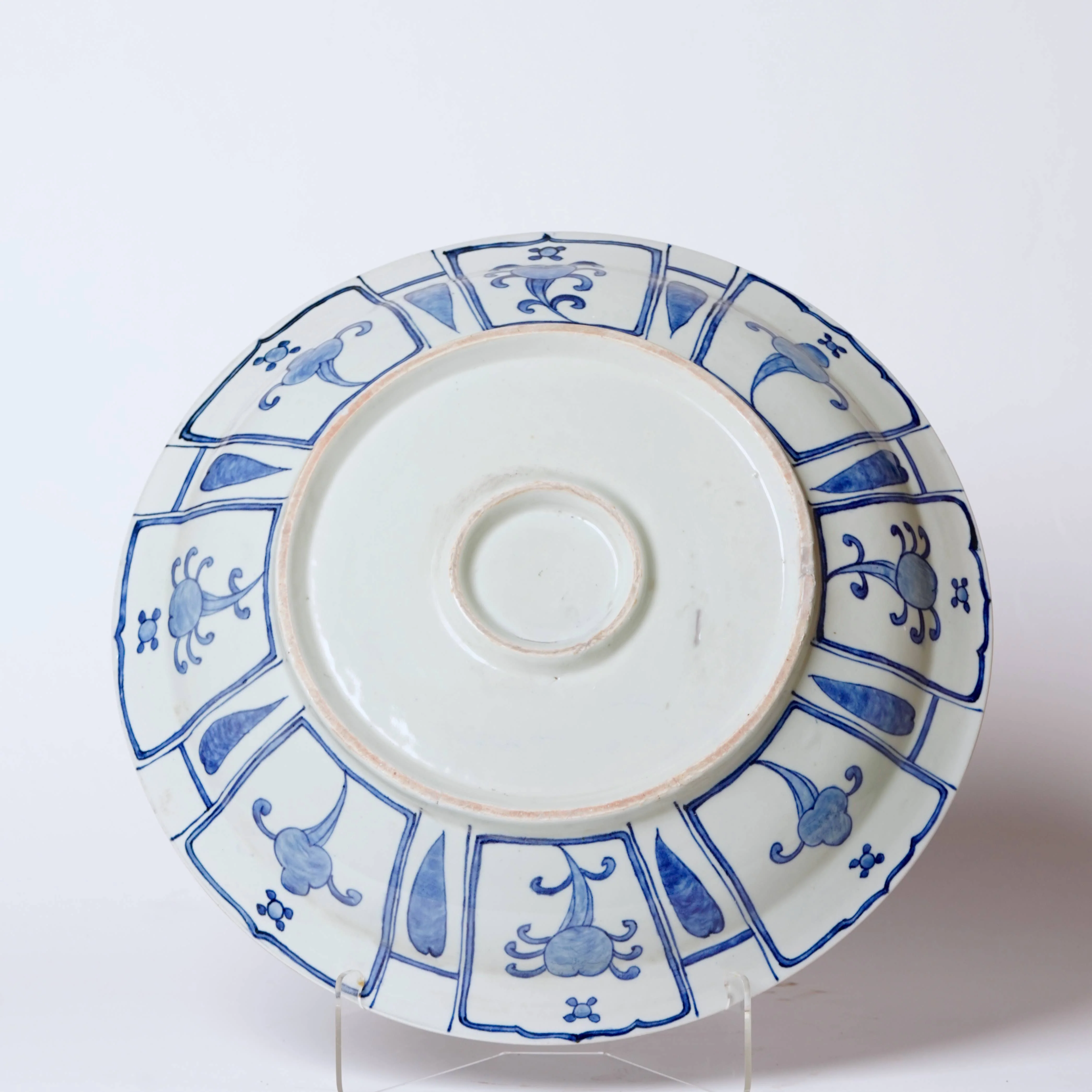 Blue and White Porcelain Bird and Flower Platter - Image 3