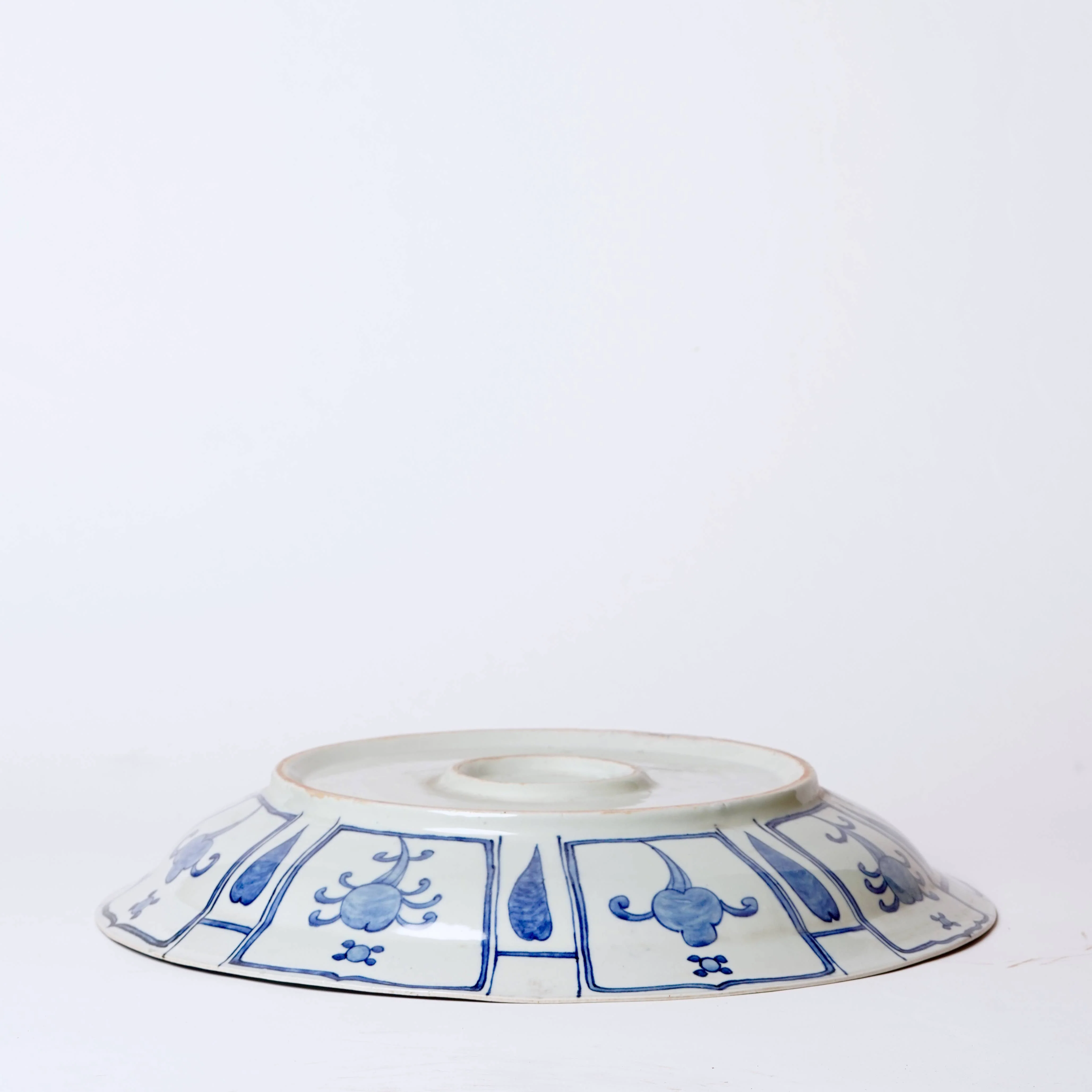 Blue and White Porcelain Bird and Flower Platter - Image 4
