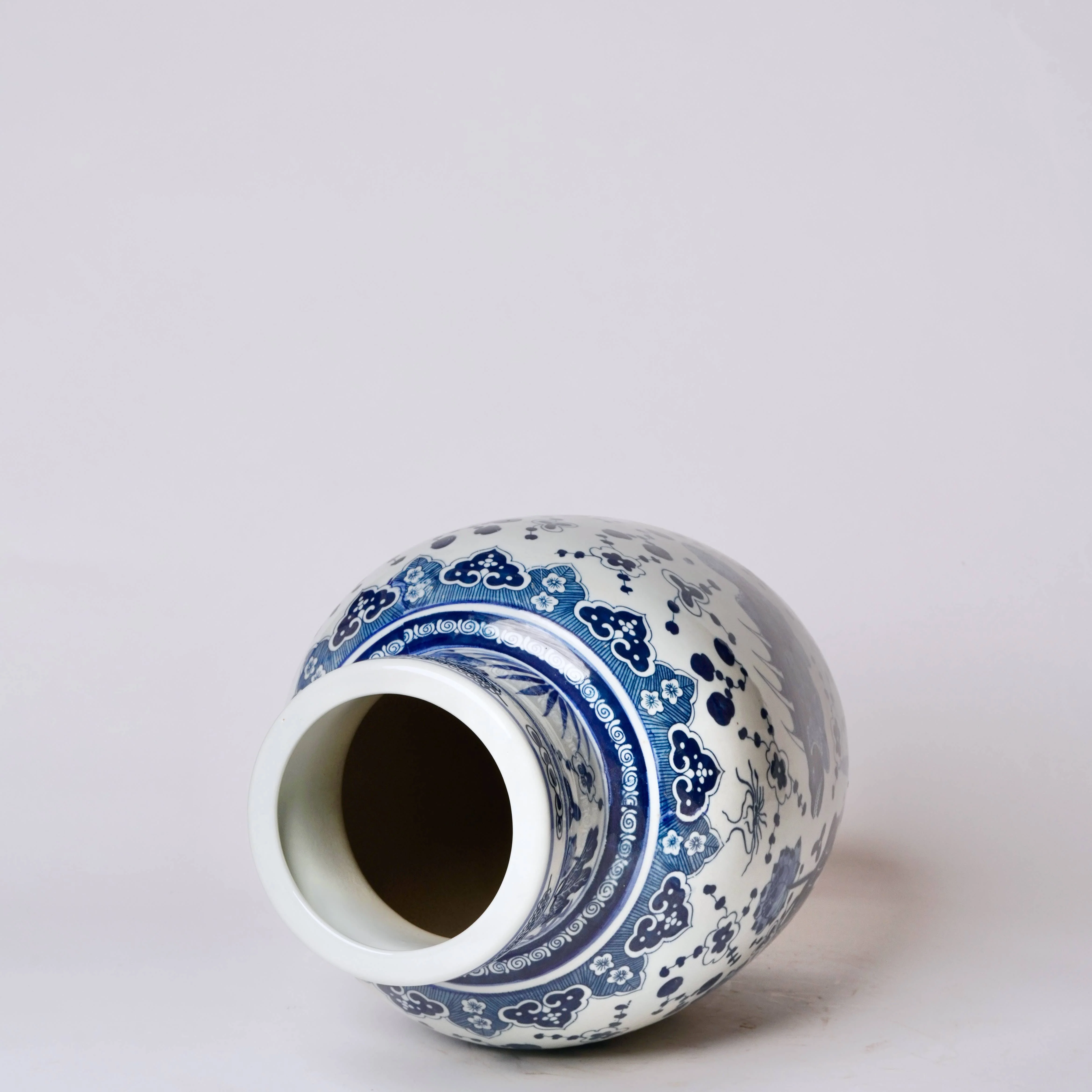 Blue and White Porcelain Fish and Lotus Mallet Vase - Image 5