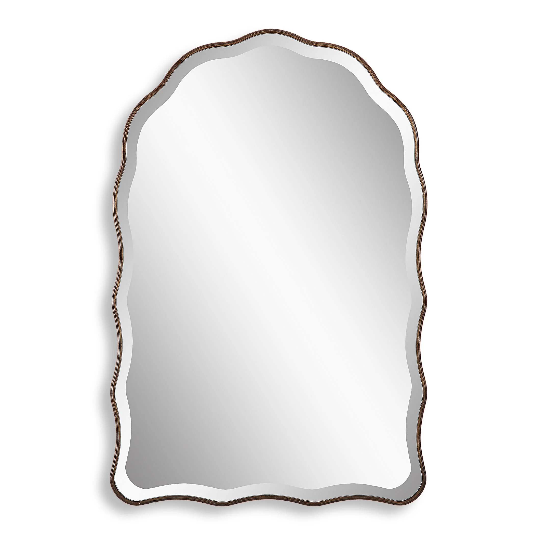 Bronze Scalloped Mirror