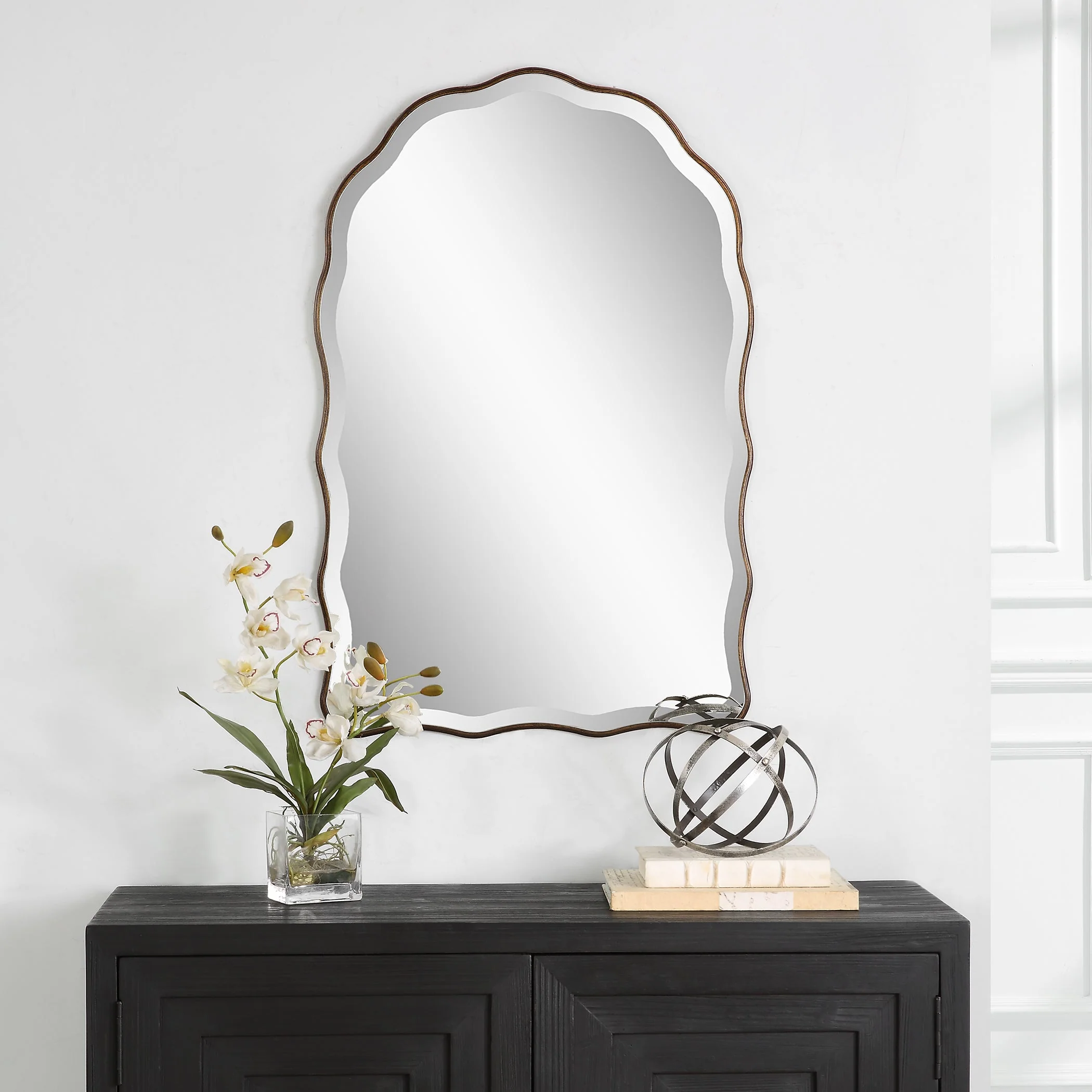 Bronze Scalloped Mirror - Image 4