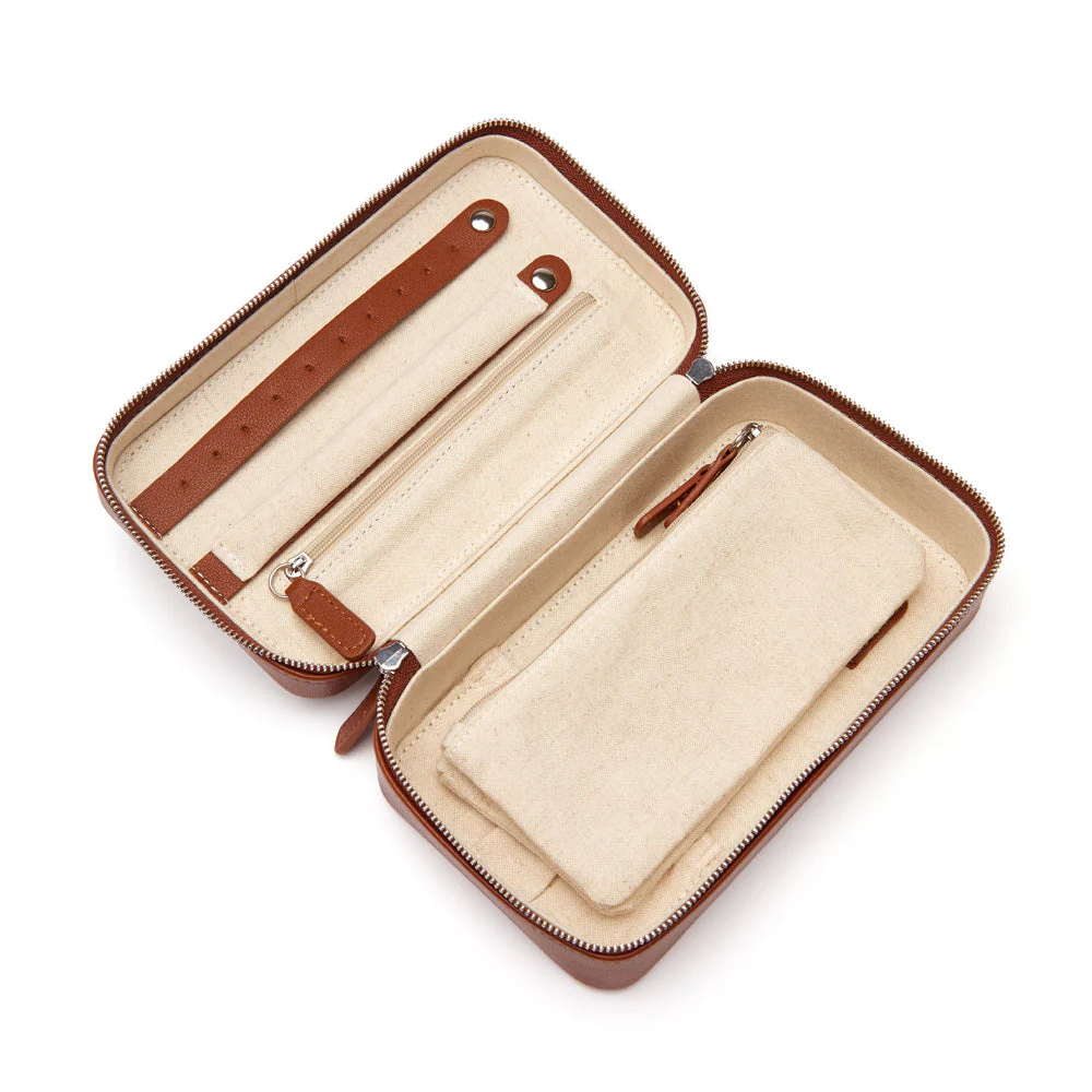 Luna Medium Travel Jewelry Case (Brown) - Image 2