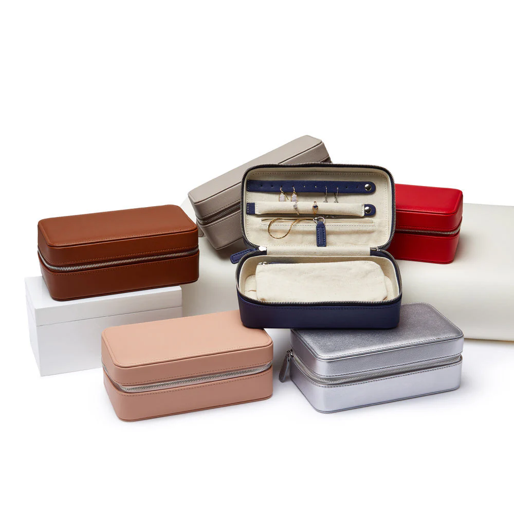 Luna Medium Travel Jewelry Case (Navy) - Image 5