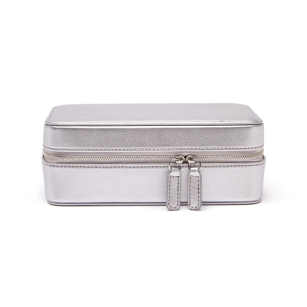 Luna Medium Travel Jewelry Case (Silver)