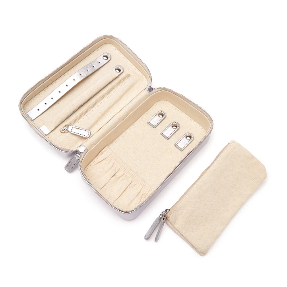Luna Medium Travel Jewelry Case (Silver) - Image 3