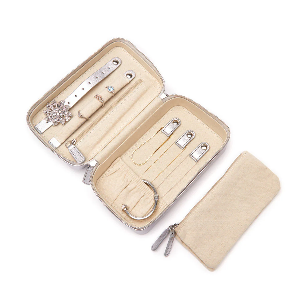 Luna Medium Travel Jewelry Case (Silver) - Image 4