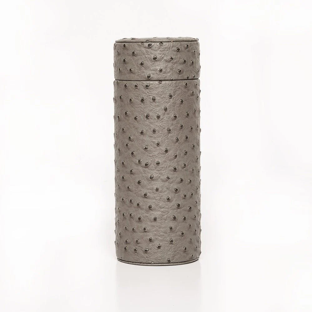 Ostrich Travel Cigar Humidor - Grey - Image 2