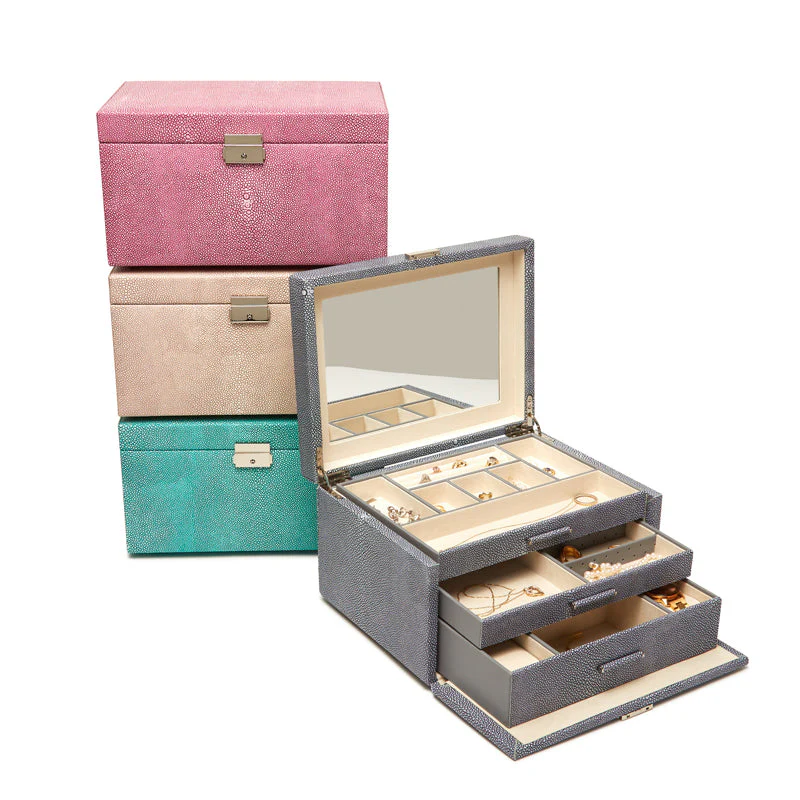 Aiden 3 Tray Jewelry Box Assorted