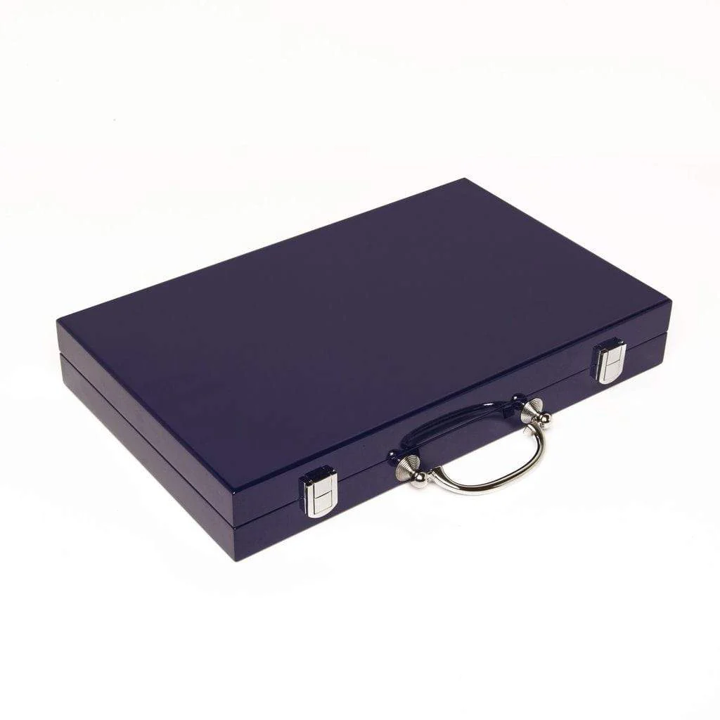Blue Lacquer Backgammon Set - Image 2
