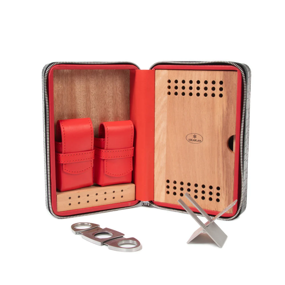 Devon Croco Cigar Travel Case - Image 5