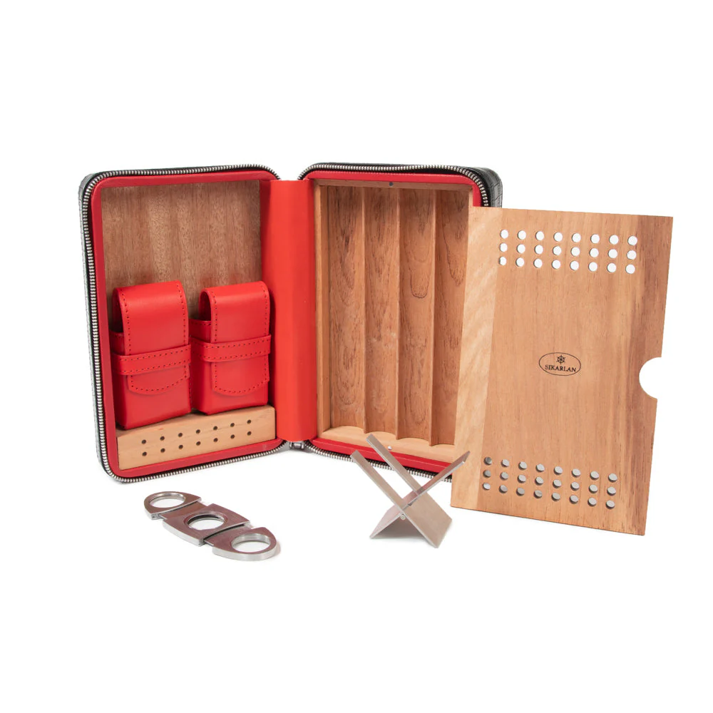 Devon Croco Cigar Travel Case - Image 6