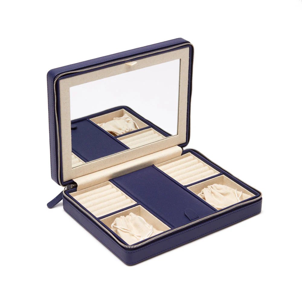 Luna Large Travel Jewelry Case (Navy) - Image 3