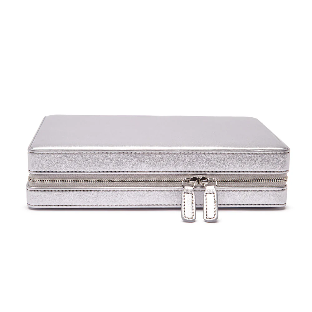 Luna Large Travel Jewelry Case (Silver)