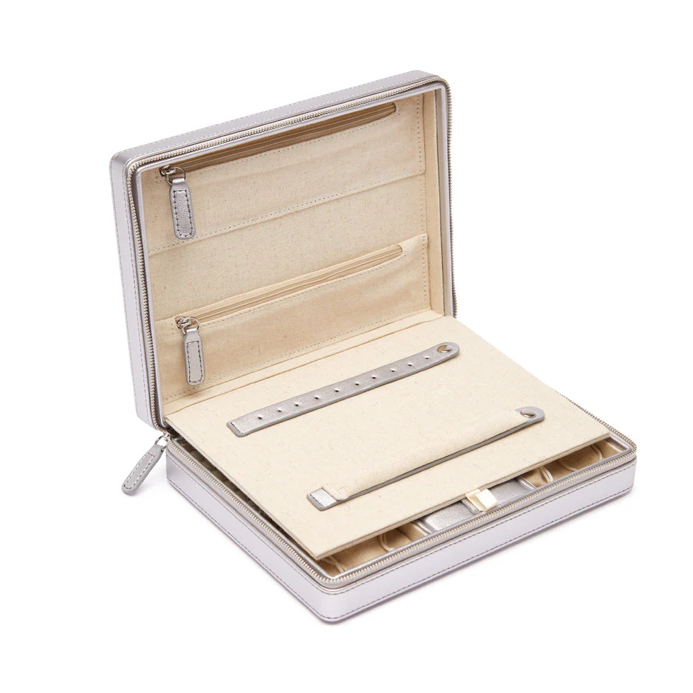 Luna Large Travel Jewelry Case (Silver) - Image 2