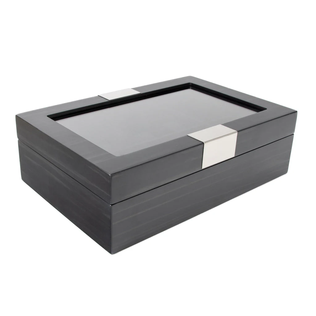 Matte Ebony (Black) 10 Slot Watch Box