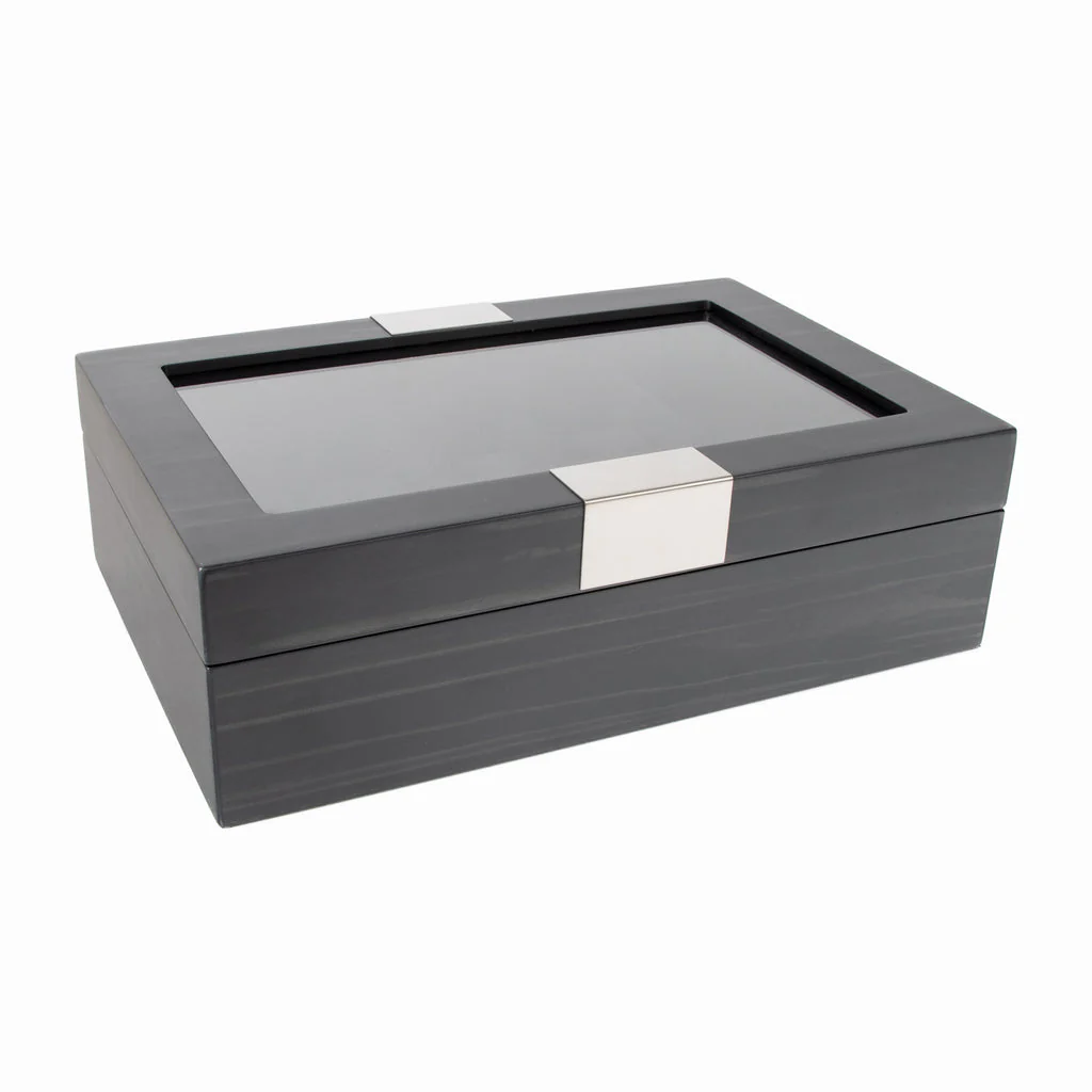 Matte Ebony (Black) 10 Slot Watch Box - Image 5