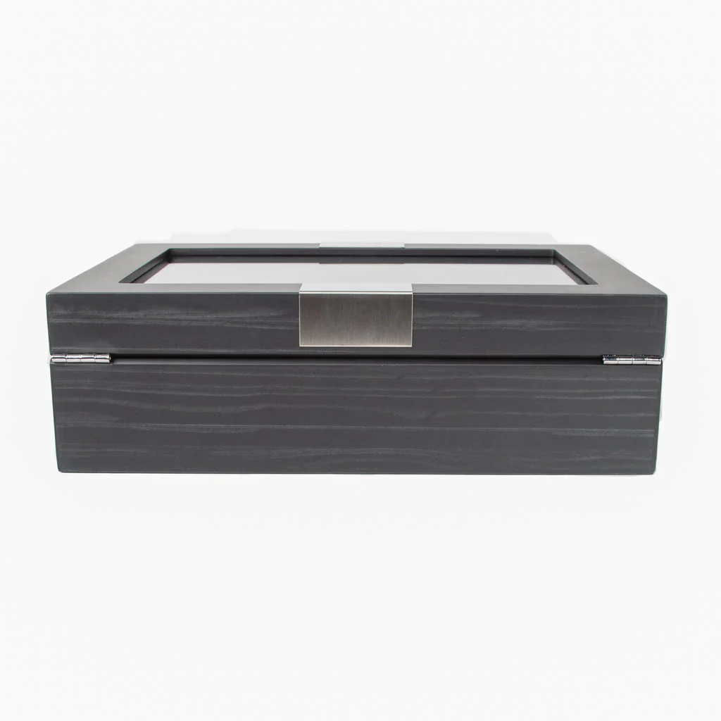Matte Ebony (Black) 10 Slot Watch Box - Image 6