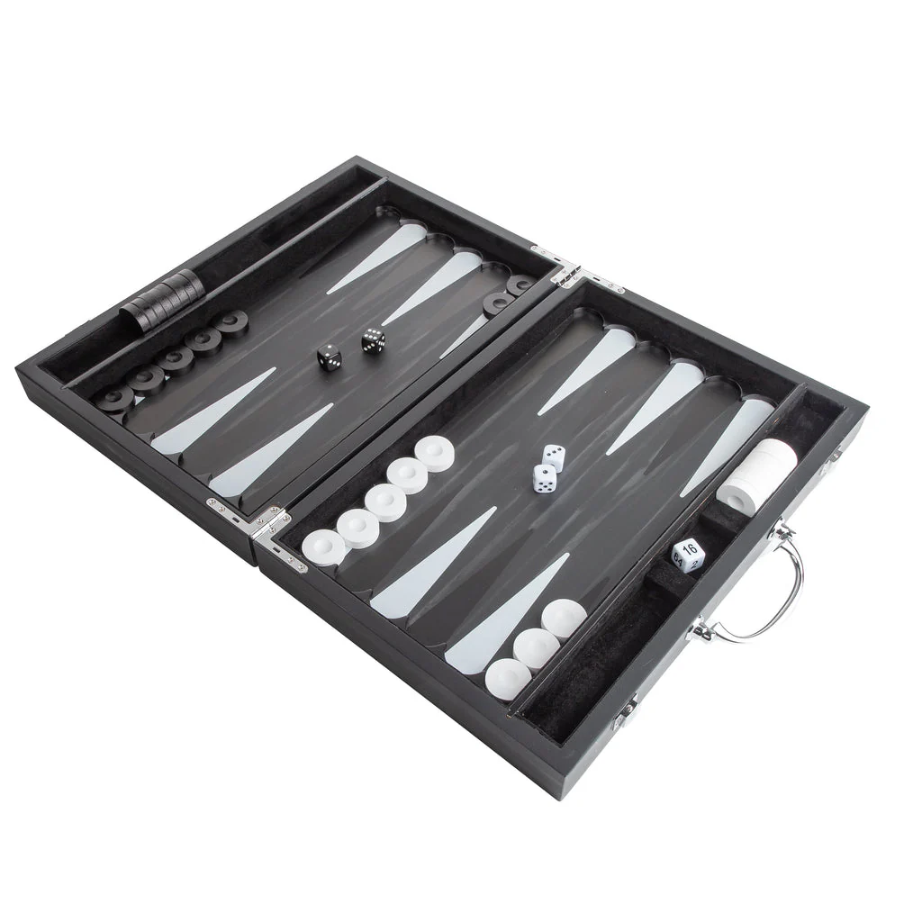 Matte Ebony (Black) Backgammon Set