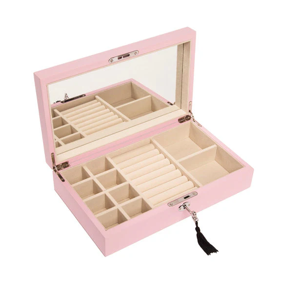 Single Hinged Jewelry Box Rose Quartz