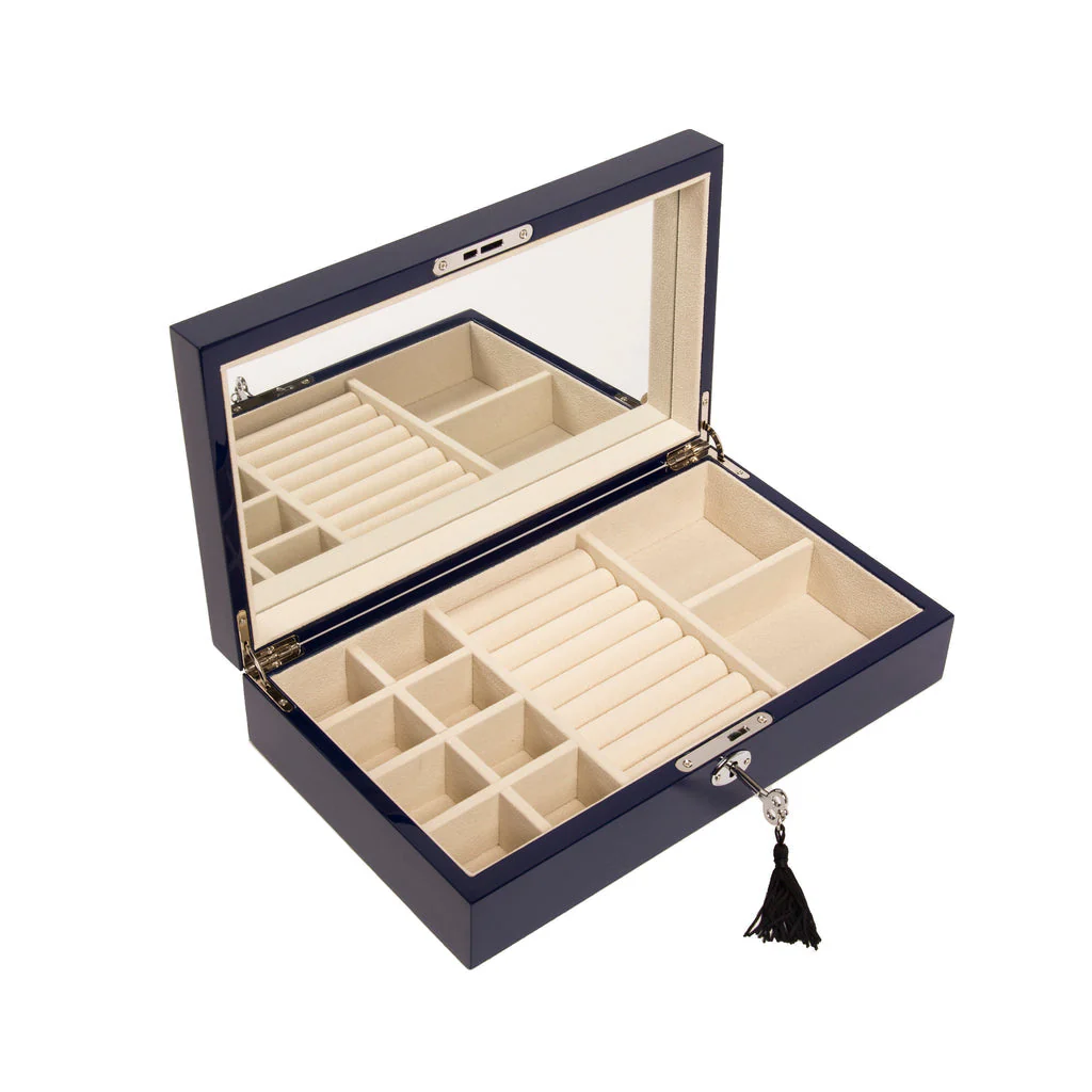 Stackable Jewelry Box set of 2 Navy - Image 4