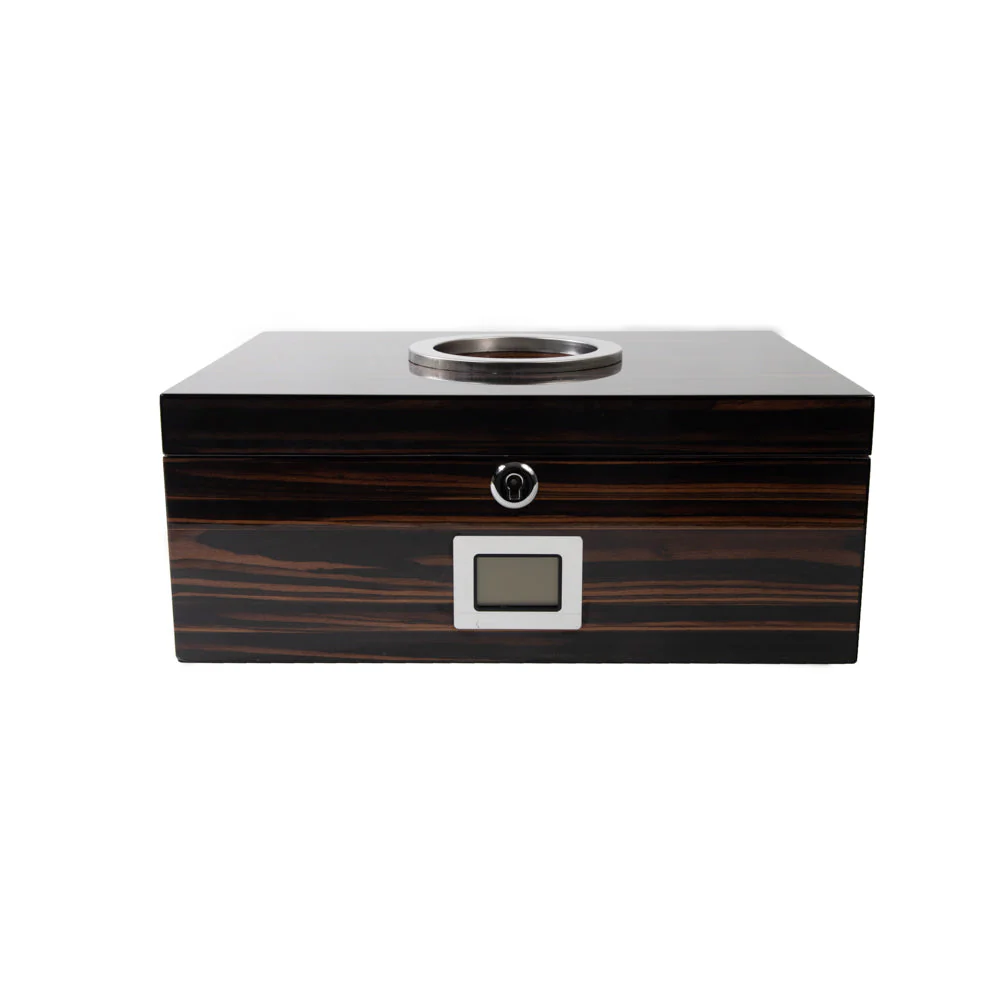 The Colton High Gloss Ebony Cigar Humidor - Image 2