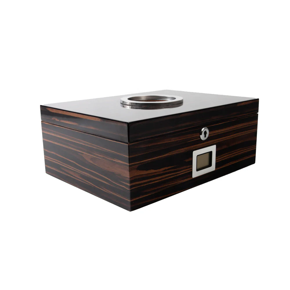 The Colton High Gloss Ebony Cigar Humidor - Image 3