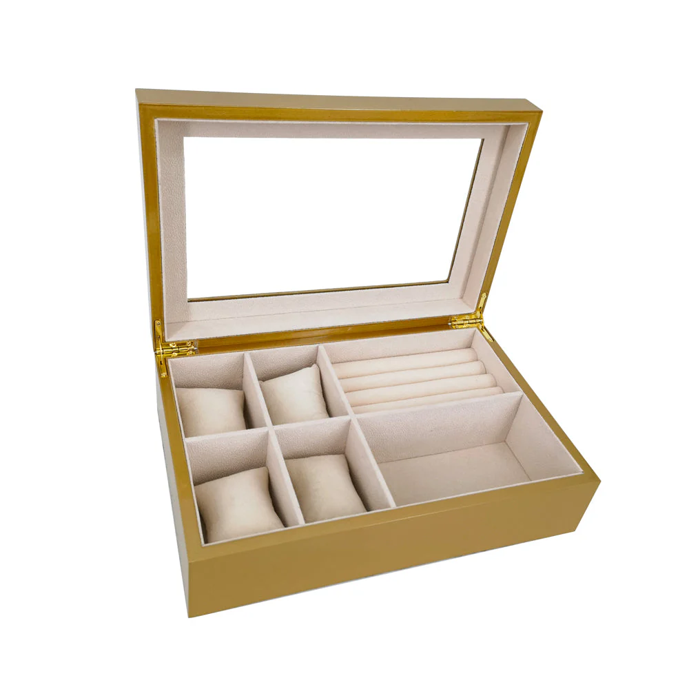 The Kylie Glass Top Jewelry Box - Image 2