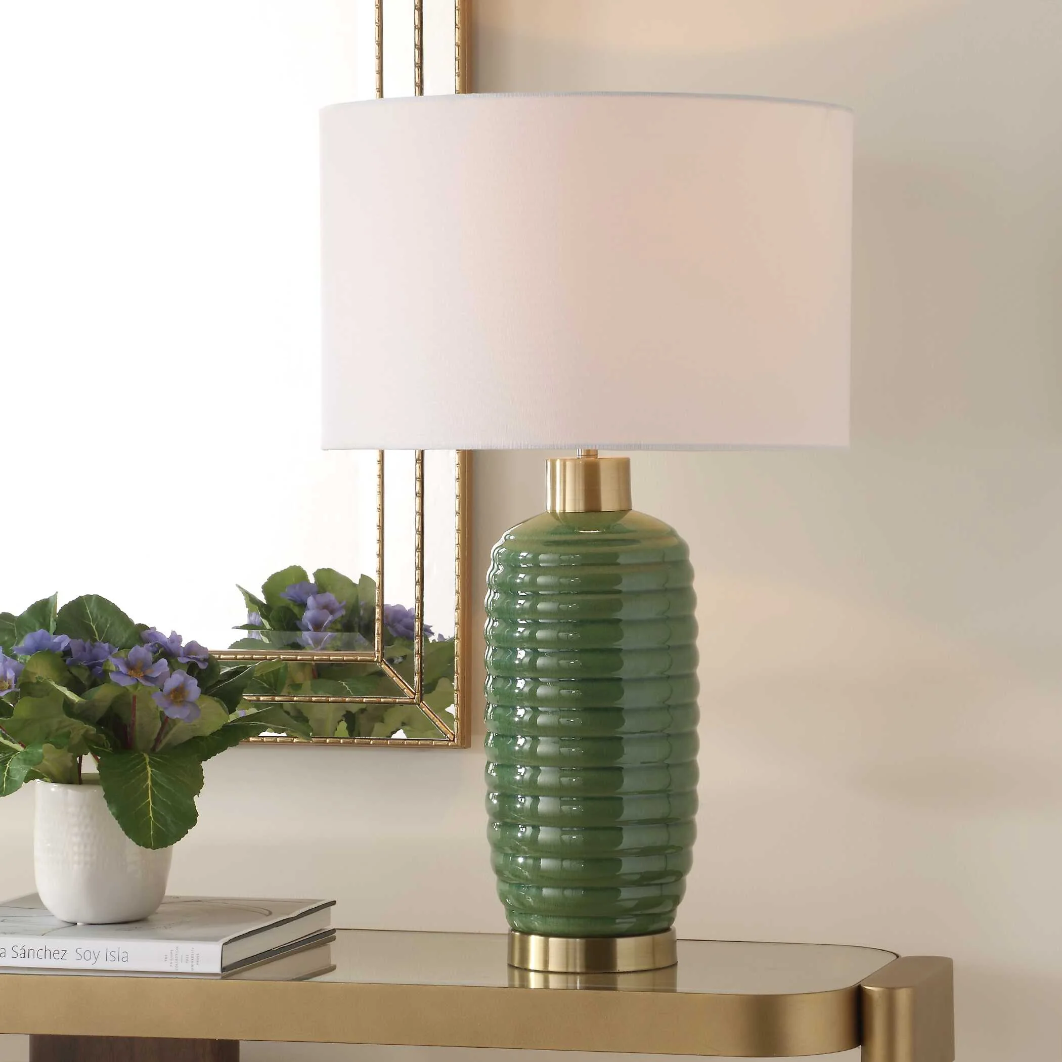 Ceramic Olive Table Lamp - Image 2