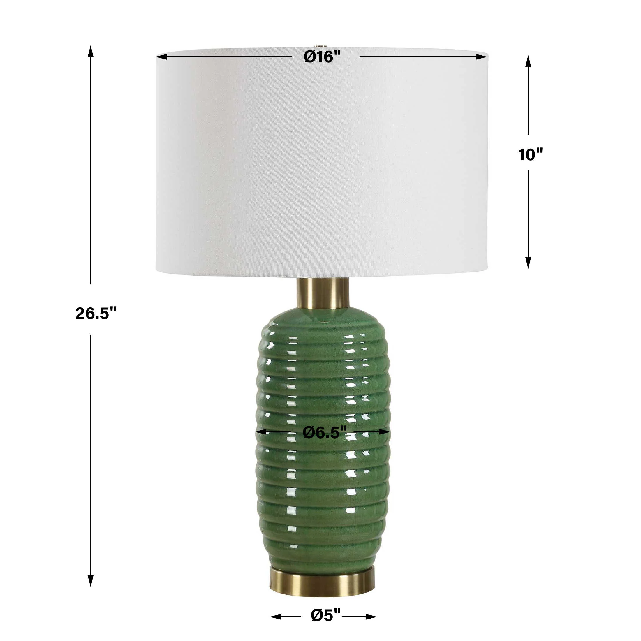 Ceramic Olive Table Lamp - Image 3