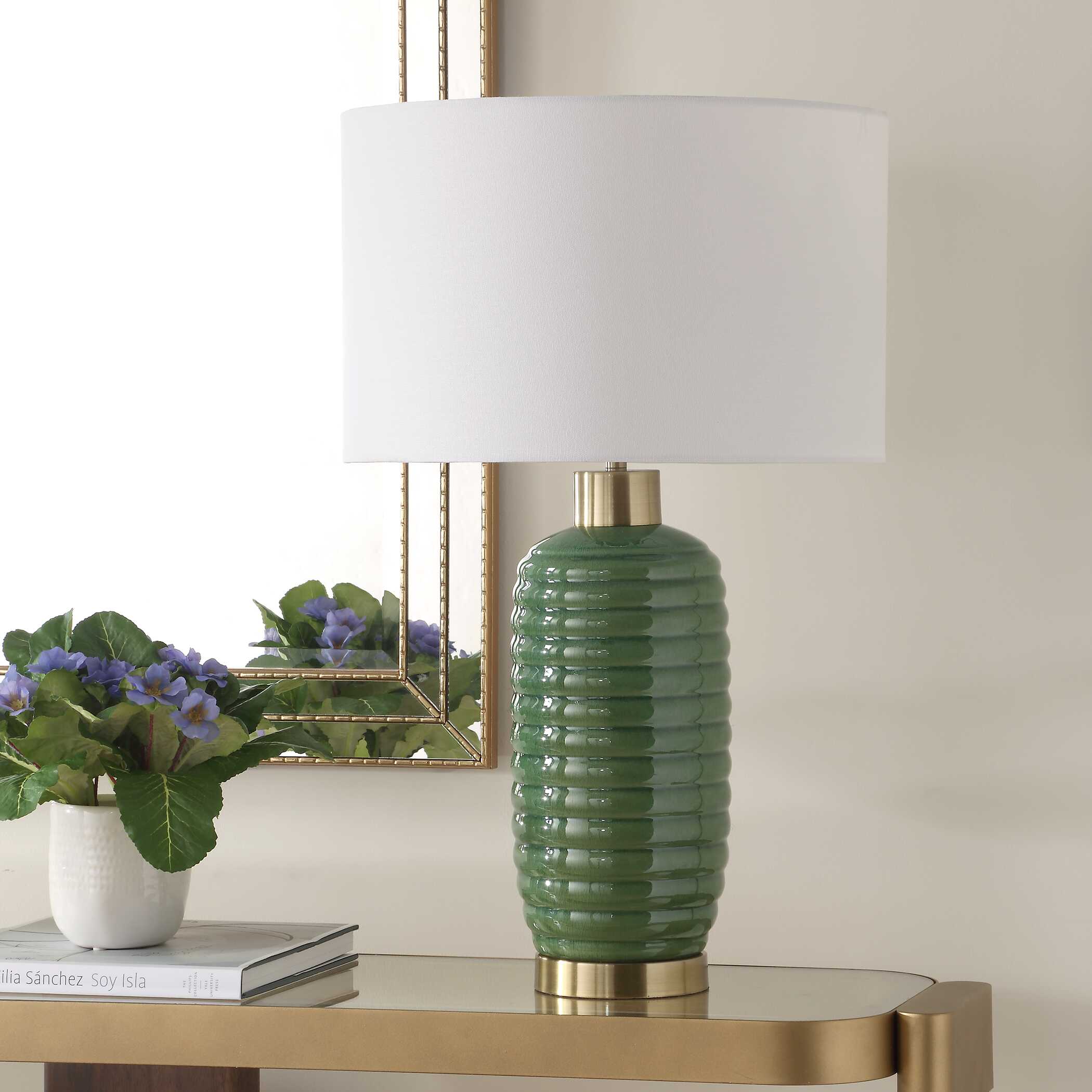 Ceramic Olive Table Lamp - Image 4