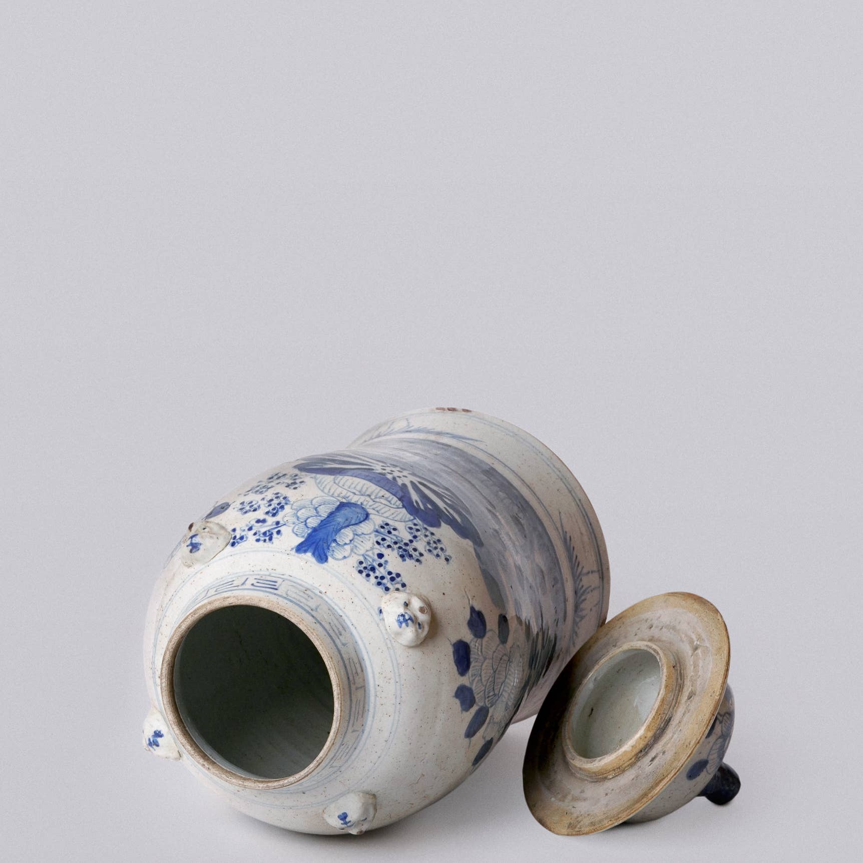 Blue and White Four Seasons Porcelain Temple Jar - Image 4