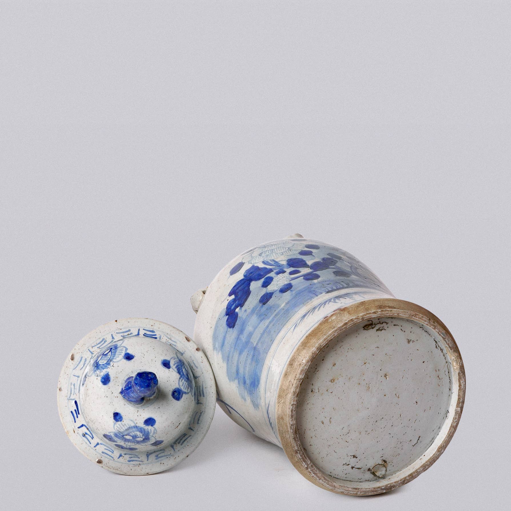 Blue and White Four Seasons Porcelain Temple Jar - Image 5